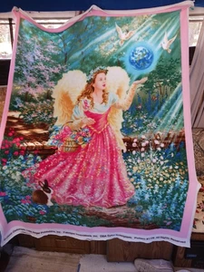 Angel Watching Over Us Fleece Material Panel 51 × 66 Panel Number 1176 - Picture 1 of 9