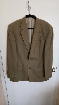 Blazer Eddie Bauer Mezcla de Lino Traje Chaqueta Para Hombres 42L Tostado Preppy Academia Y2K Foto 1 de 4