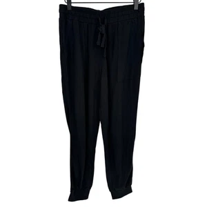 Splendid Black Joggers Elastic Waist High Rise Straps Stretch Athletic Casual S - Picture 1 of 10
