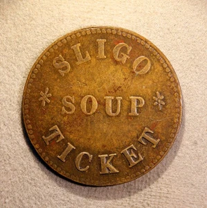 NICE Late-1700s Irish Potato Famine token - Sligo Soup Ticket, Sligo, Ireland - Picture 1 of 3