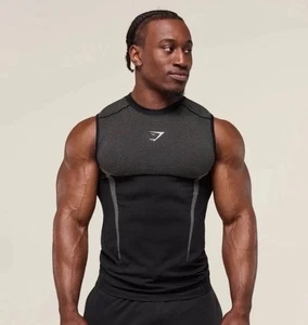 Gymshark Onyx 5.0 Tank schwarz/hellgrau - Größe Extra Small XS SOFORTVERSAND✅ - Bild 1 von 4