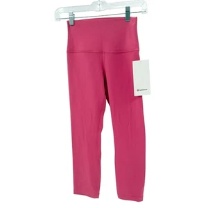 Lululemon Align Leggings Crop 21" Women 4 High Rise Raspberry Coulis Pink New - Picture 1 of 8