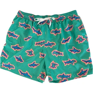 Chubbies Teal Swim Trunks Mesh Lined Hammerhead Shark 5.5” Inseam Mens XXL - Picture 1 of 9