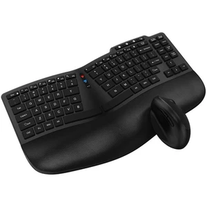 Ergonomic Wireless Keyboard Mouse Combo, Bluetooth/2.4G Split Design Keyboard wi - Picture 1 of 8