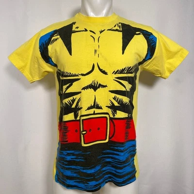 WOLVERINE Marvel X-Men Amarillo Cómic Disfraz Traje Juegos con disfraces Camiseta Para hombres MEDIANO Foto 1 de 4