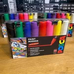 Uni Posca Paint Marker Stifte große breite Spitze Standardfarben PC-7M (8er Set) - Bild 1 von 19
