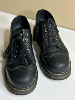 VTG Y2K Dr Martens Shoes  Black Leather Chunky Platform Docs 8651 Men 10 M10 B10 - Image 1 of 4