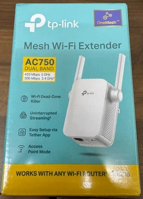 TP-Link RE205 AC750 Wi-Fi Range Extender NEW - Image 1 of 2
