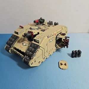 Warhammer 40k Space Marines Land Raider Crusader Well Painted GW Needs Repair - Picture 1 of 13