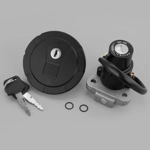 Fuel Tank Cap Ignition Lock w/ Key Kit Fit for Kawasaki KLR650 2008 to 2018 - Picture 1 of 9