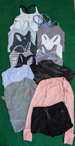 15 Pcs ATHLETA G!RL Mixed clothes (tanks, t-shirts, shorts) Size L/12 (Preowned) - Picture 1 of 17