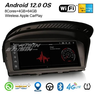 8,8" Android 14 Autoradio 8-Kern Navi BMW 3er E90/91/92/93 5er E60/61/63/64 CIC - Bild 1 von 4