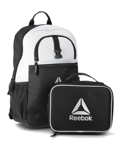 REEBOK ~ MADDOX ~ SCHWARZ/WEISS ~ 19,3 L ~ RUCKSACK MIT LUNCHBAG ~ NEU MIT ETIKETT - Bild 1 von 5