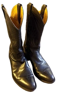 Stivali western Nocona vintage neri in pelle di deertan made in USA da uomo taglia 9D ottime condizioni - Foto 1 di 22