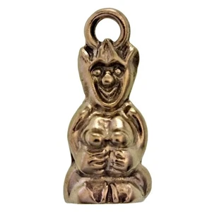 Vintage Lucky PIXIE Charm BRASS EASTBOURNE Pixie Piskie Pendant Tamper ref.124 - Picture 1 of 5