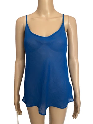 REISS Silvie blue 100% chiffon silk camisole top UK 10 US 6 EU 38 BNWT - Image 1 of 4