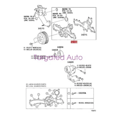 1610039435 2016-2018 para motor LEXUS RC300 RC350 3,5 OEM INA bomba de agua de refrigeración Foto 1 de 4