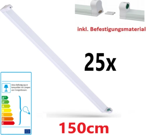 PATIKIL T8 Lampenhalter – 12 Stück, Für LED-Röhren, Nicht Geschaltet & Sicher