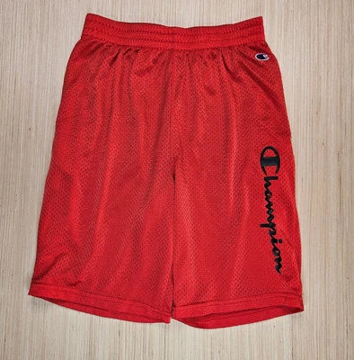 Champion Boy's Vertical Script Mesh Athletic Shorts Red Size XL - Image 1 of 4