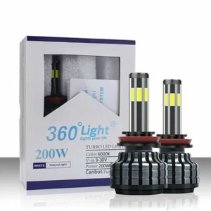 PANDUK 200W 20000LM 9006/HB4 Dual Colors LED Bulbs with Canbus / 2 Bulbs - Picture 1 of 12