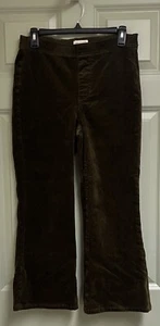 ANTHROPOLOGIE PILCRO Corduroy Jeans Size Small Dark Green Flare Bootcut Pull On - Picture 1 of 14