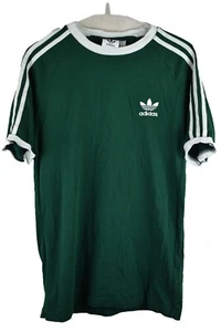 Adidas Mens Short Sleeve Trefoil Green T Shirt Size S Sports Gym Original Cotton - Picture 1 of 8