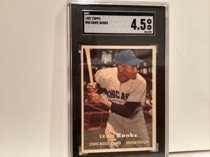1957 Topps #55 Ernie Banks - SGC 4.5.  Vintage. ⚾️⚾️⚾️