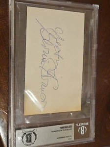 gloria swanson signed cut autographed beckett slab cert coa autograph signature - Picture 1 of 3