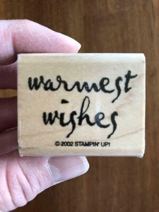 2002 Stampin Up Stamp WARMEST WISHES Wedding Graduate Retire Birthday Card - Picture 1 of 2