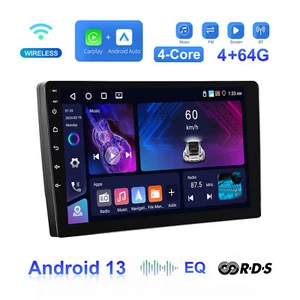 Radio estéreo para automóvil 4+64 GB 9 pulgadas 2 DIN Android 13 Carplay GPS navegación Bluetooth FM/RDS - Imagen 1 de 22