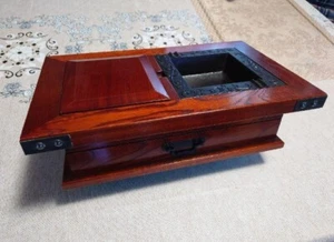 Japanese Vintage Iron ashtray HAIZARA Tobacco tray SHOWA retro W32cm Luxury - Picture 1 of 8