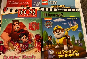 lot Of 6 Kids Books 101 dalmations/Incredibles/wreck it ralph/Pixar/lego/Paw Pat - Bild 1 von 7