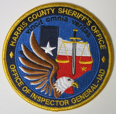 Oficina del Sheriff del Condado de Harris Texas Parche Oficina del Inspector General - IAD Foto 1 de 4