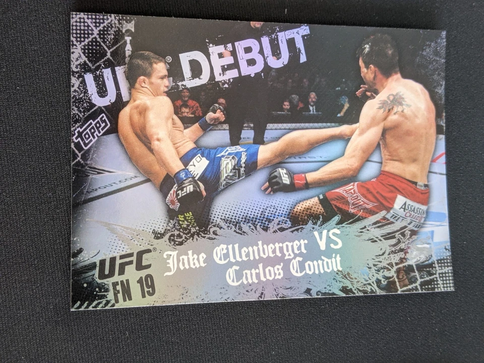 2010 Topps UFC Main Event JAKE ELLENBERGER VS CARLOS CONDIT #129 BASE UFC DEBUT - Image 1 of 1