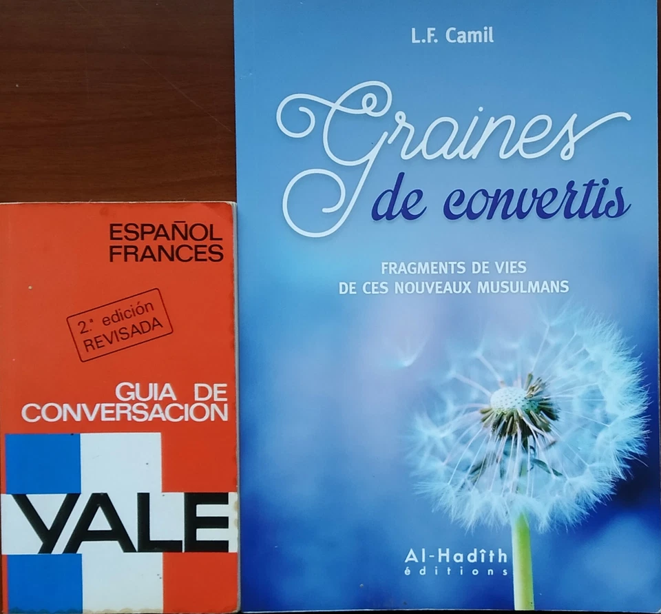 LOTE 2 LIBROS FRANCÉS: GRAINES DE CONVERTIS 152 PAG+GUIA DE CONVERSACION ESP-FRA - Imagen 1 de 2