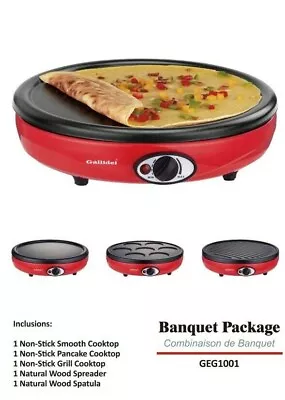 Portable Electric Stove Suit Camping Outdoors 1000W w/3 Cooktops Grill Omelette - Bild 1 von 4