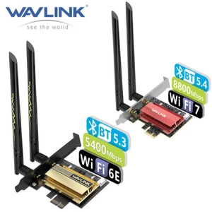 WAVLINK 8800Mbps PCI-E WiFi Card Desktop PCIe Adapter WIFI6 WIFI7 2.4G/5G AX210 - Picture 1 of 48