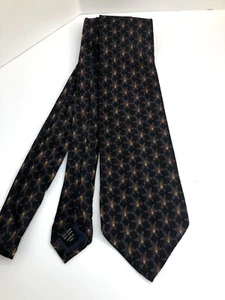 NWOT - Marcello di Milano - Black/Gray/Orange Graphic Silk Tie - 58" X 4"    471 - Picture 1 of 6