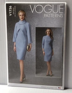 Vogue Sewing Pattern 1736 Firs Lady Vintage Look Dress / Jacket Misses Sz 14-22 - Picture 1 of 2
