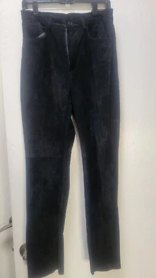 Pantalones de vestir Brandon Thomas de gamuza negros talla 8 usados ¡excelente estado! Foto 1 de 4