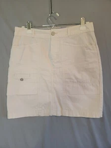 Hei Hei Anthropologie A Line Skirt Womens Size Medium Off White Pockets Cargo - Picture 1 of 10