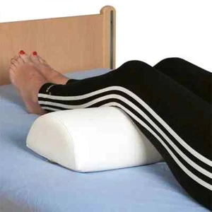 Half roll storage cushion for neck, knee, heel faux leather cover white - Picture 1 of 2