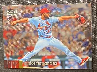 2020 Topps Stadium Club Chrome JUNIOR FERNANDEZ RC #105 Cardinals Rookie Card - Image 1 of 2