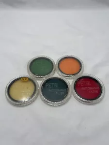 A Set of 5 Petri 55mm Photo Filters: Red R1, Blue C12, Orange YA3, Green Po1, UV - Picture 1 of 4