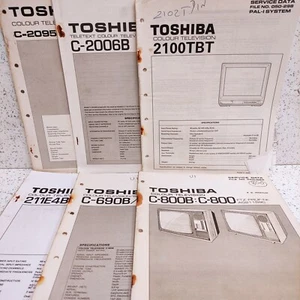 Toshiba Vintage Televisión/Video Servicio Datos/Manual COLOR TV 2812DBT - Imagen 1 de 12