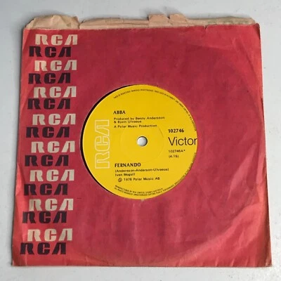 Abba Fernando - Tropical Loveland Vinyl 45 Single Record 1976 - Image 1 of 4