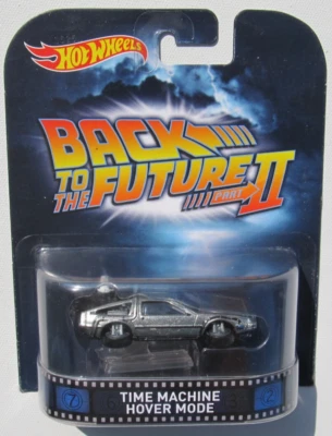HOT WHEELS 2014 RETRO BACK TO THE FUTURE PART II TIME MACHINE HOVER MODE - Image 1 of 3