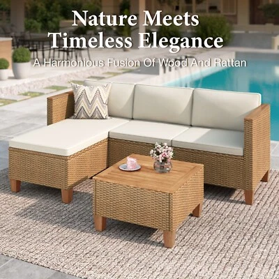 Outdoor Furniture Wicker Furniture Patio Conversation Set Outdoor Rattan Sofa - Image 1 of 4