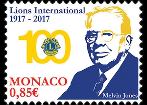 Monaco 2017 centenary Lions International 1917 lion yellow Melvin Jones 1v mnh - Picture 1 of 1