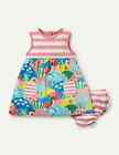 MINI Boden Baby Girls Printed Coral Reef Jersey Dress Outfit SET BRAND NEW